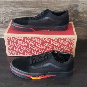 New Vans Old Skool Flame Wall Womens‎ Sneakers Size 7.5 Biker Skater Streetwear